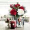 Artificial Christmas Flowers Faux Rose Bouquets Red Rose with Berries Winter Flower Arrangements Cemetery Flowers for Home Table Centerpieces Indoor Outdoor Xmas Holiday Party